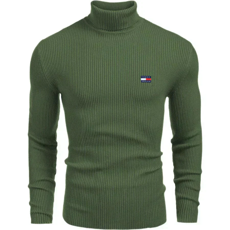 TH Turtleneck Classic Knit Sweater
