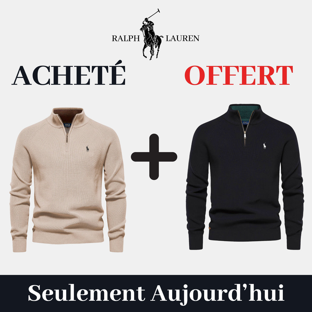 RL 1+1 Zip Neck Sweater (CLEARANCE)