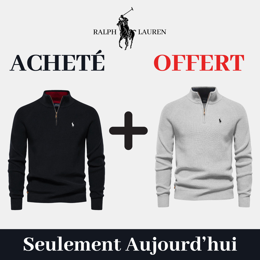 RL 1+1 Zip Neck Sweater (CLEARANCE)