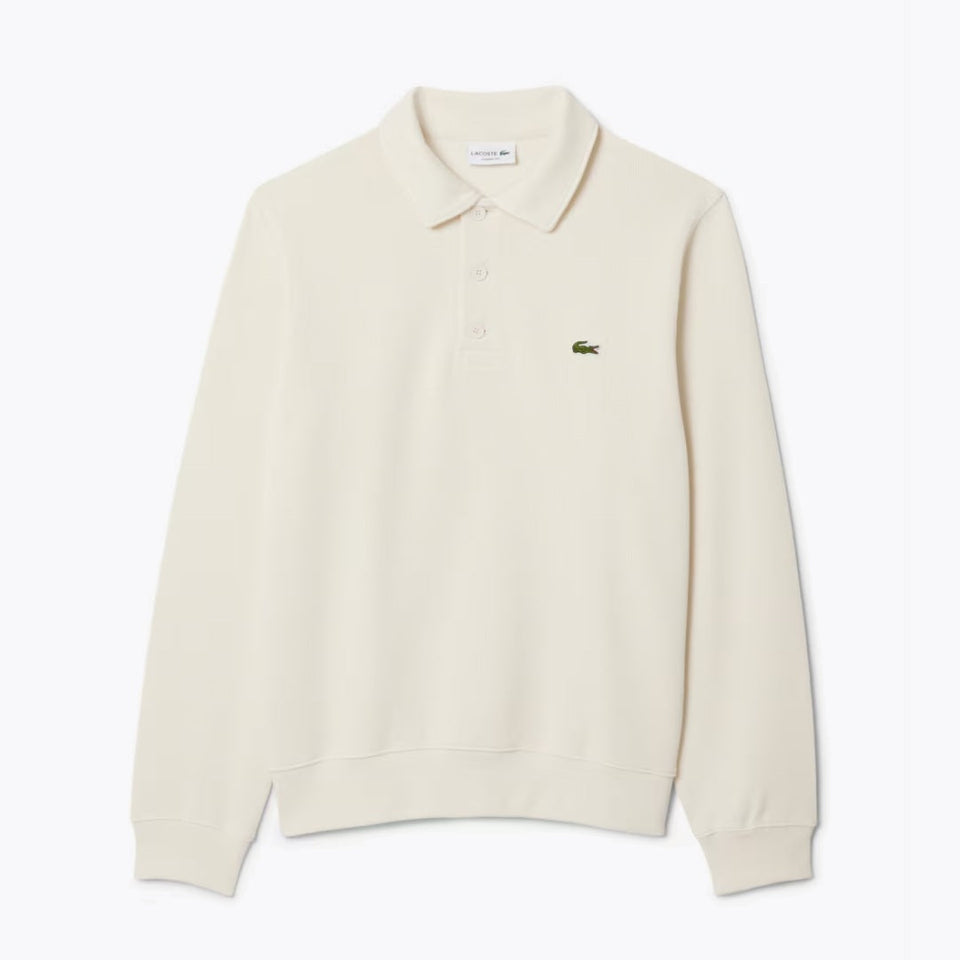 LC Ribbed Cotton Polo Collar Sweatshirt