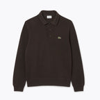 LC Ribbed Cotton Polo Collar Sweatshirt