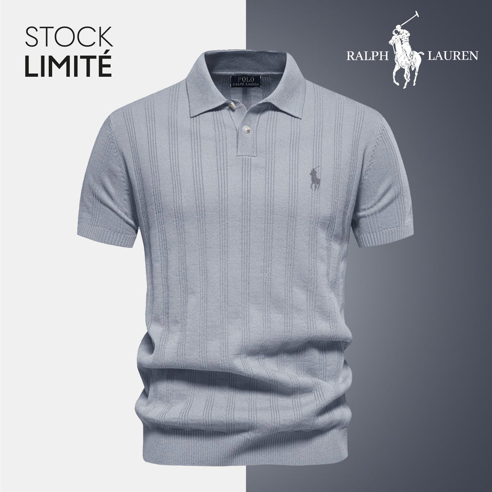 RL Men's Textured Knit Polo Shirt