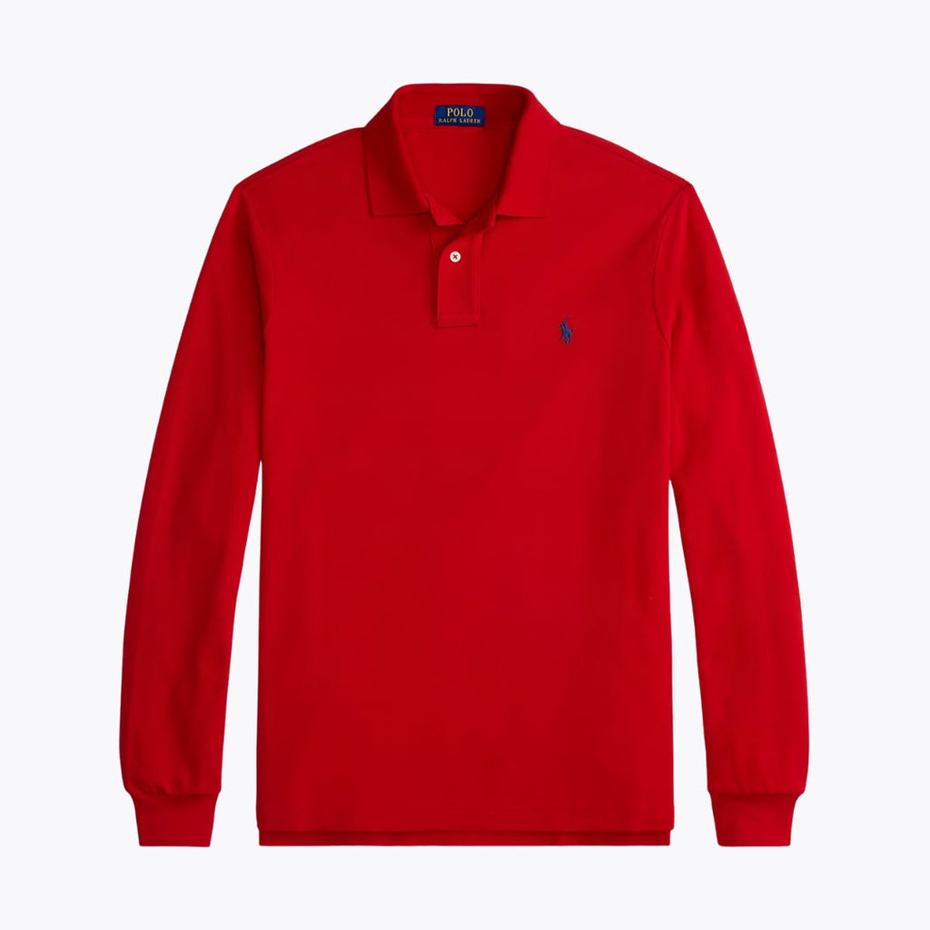 RL Mesh Long-Sleeve Polo Shirt