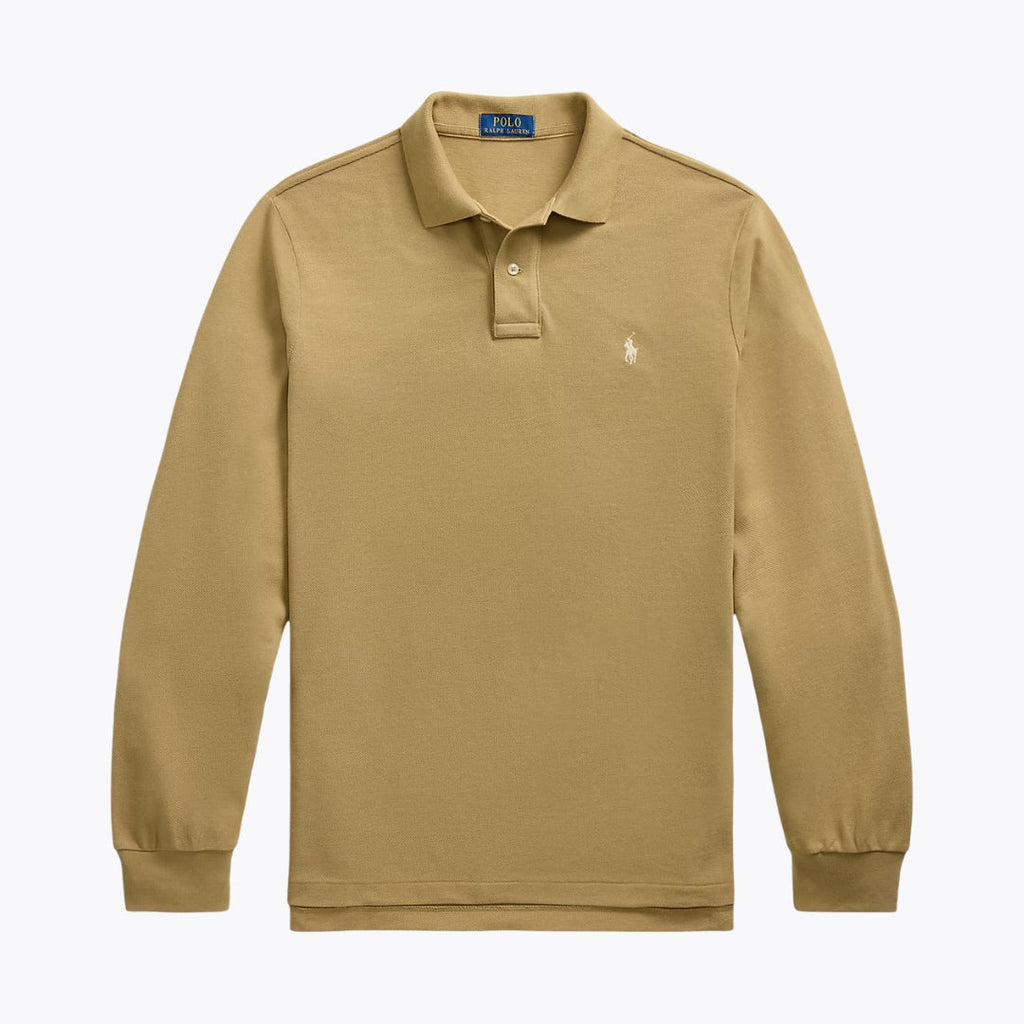 RL Mesh Long-Sleeve Polo Shirt