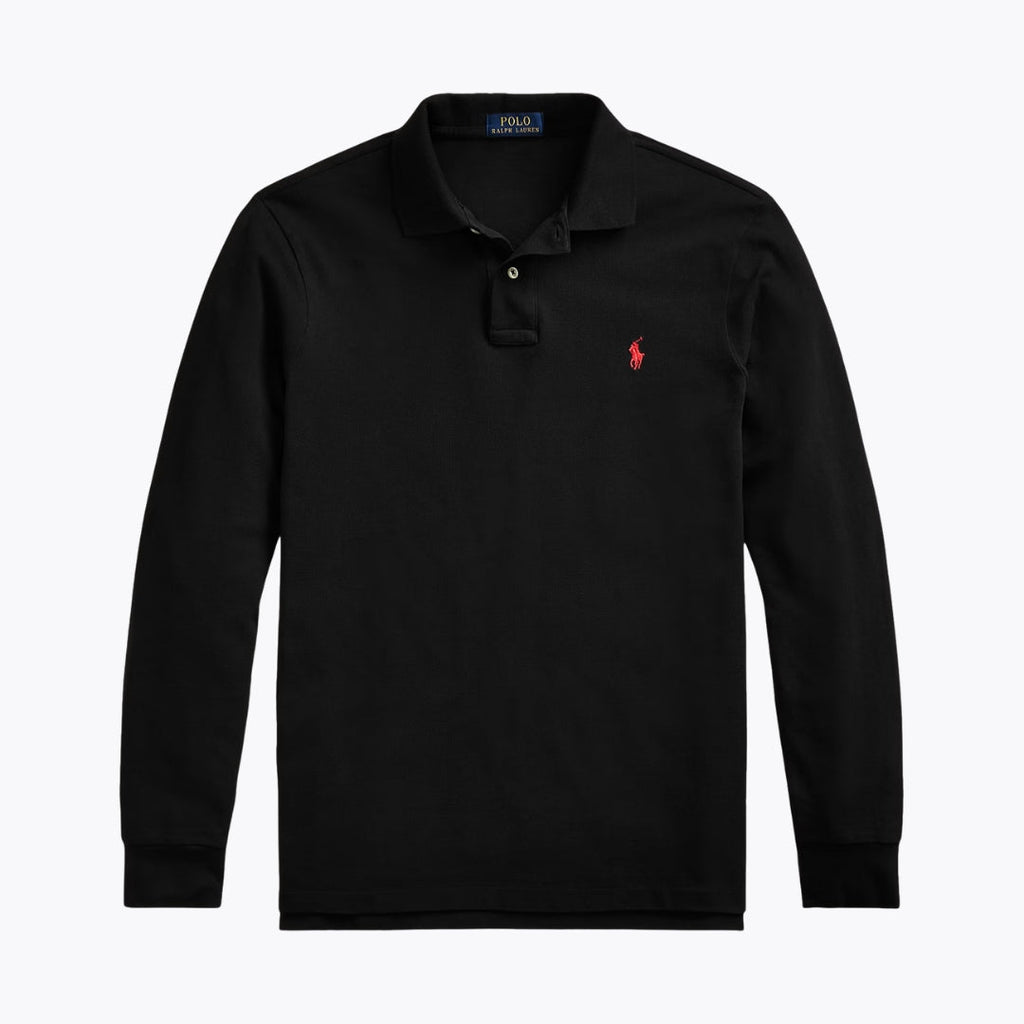 RL Mesh Long-Sleeve Polo Shirt