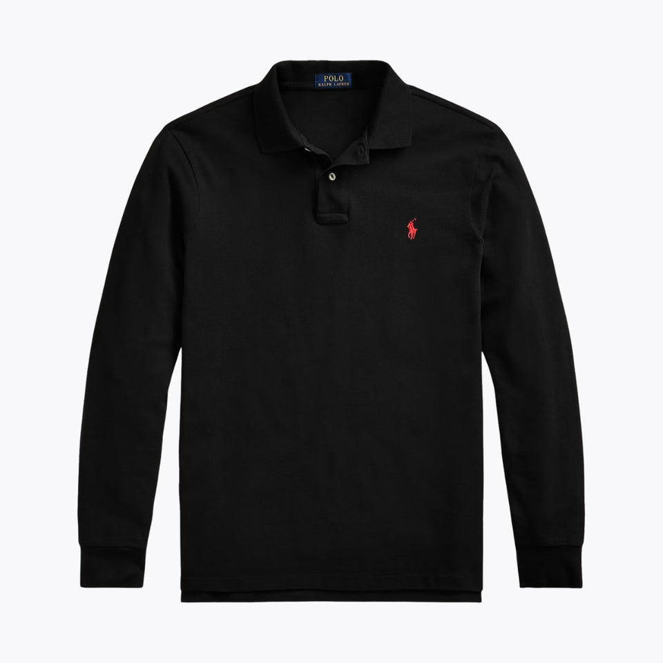 RL Mesh Long-Sleeve Polo Shirt