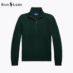 RL Cable-Knit Cashmere Quarter-Zip Jumper