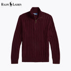 RL Cable-Knit Cashmere Quarter-Zip Jumper