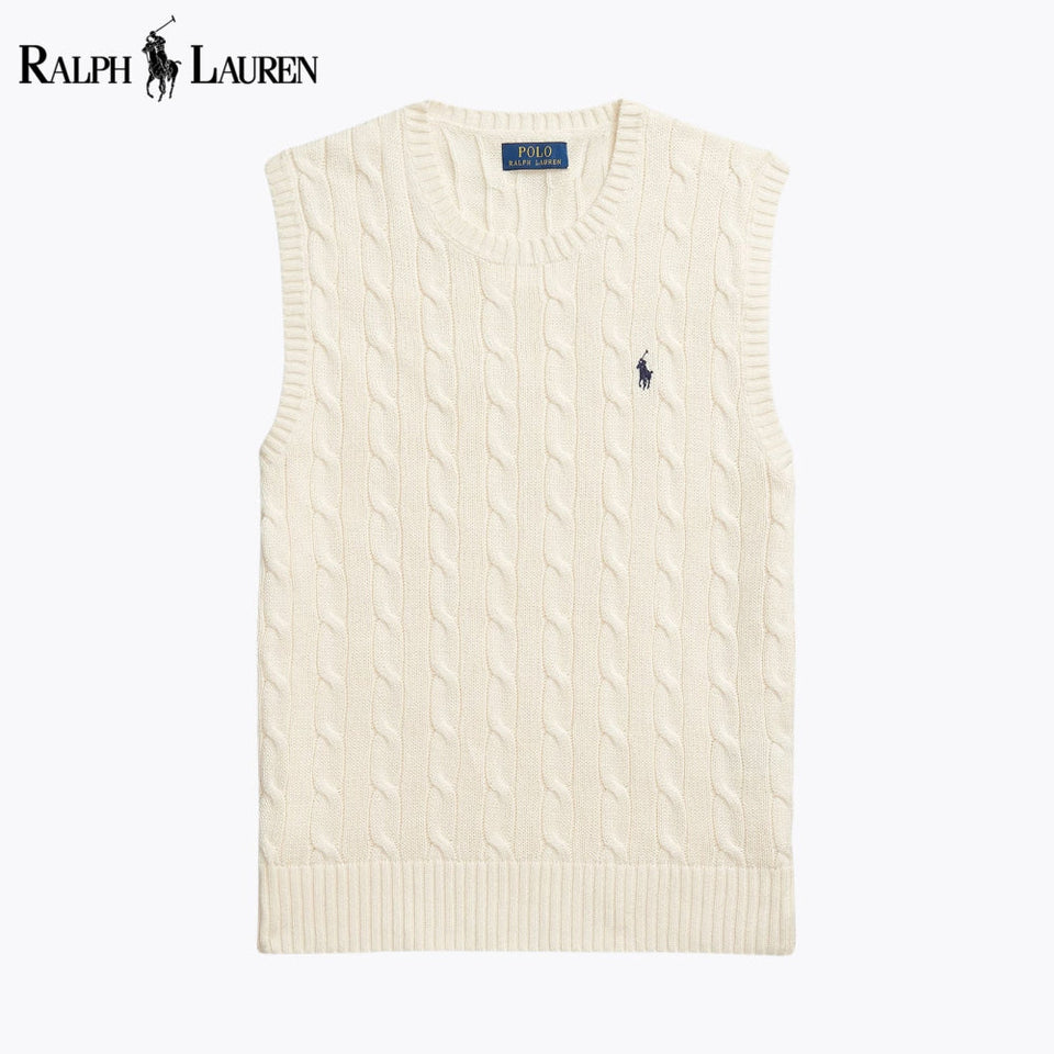 RL Cable-Knit Cotton Sweater Vest