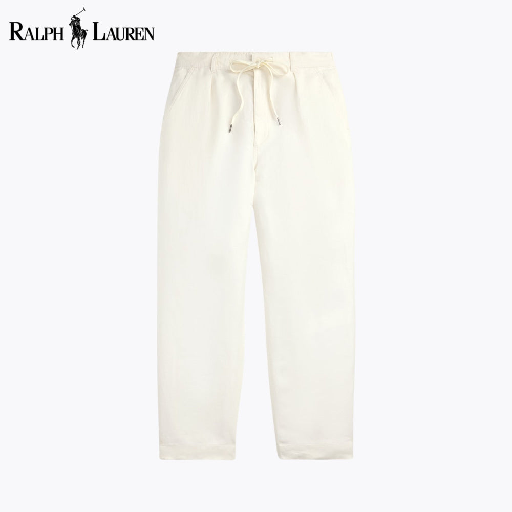RL Lateef Relaxed Fit Pleated Linen Pant