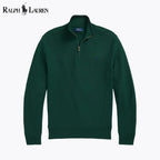 RL Mesh-Knit Cotton Quarter-Zip Sweater