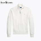 RL Mesh-Knit Cotton Quarter-Zip Sweater