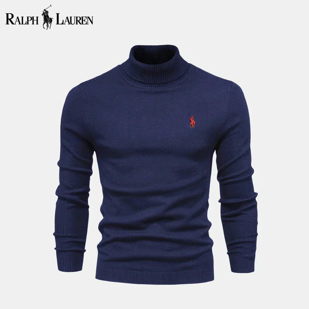 RL Turtleneck Cable-Knit Wool Knit Sweater