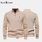 RL Zip Cable-Knit Wool Knit Sweater