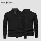 RL Zip Cable-Knit Wool Knit Sweater