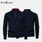 RL Zip Cable-Knit Wool Knit Sweater