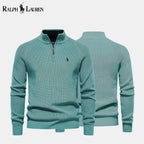RL Zip Cable-Knit Wool Knit Sweater